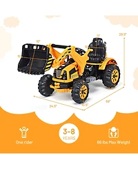 Sugift 12 V Battery Powered Kids Ride on Dumper Truck