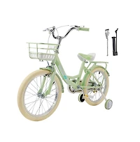 Artudatech 16" Child Bicycle Girls Bike with auxiliary wheels & Rack Basket