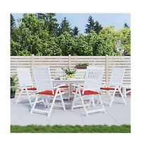 vidaXL Chair Cushion Set of 6 Red Oxford fabric