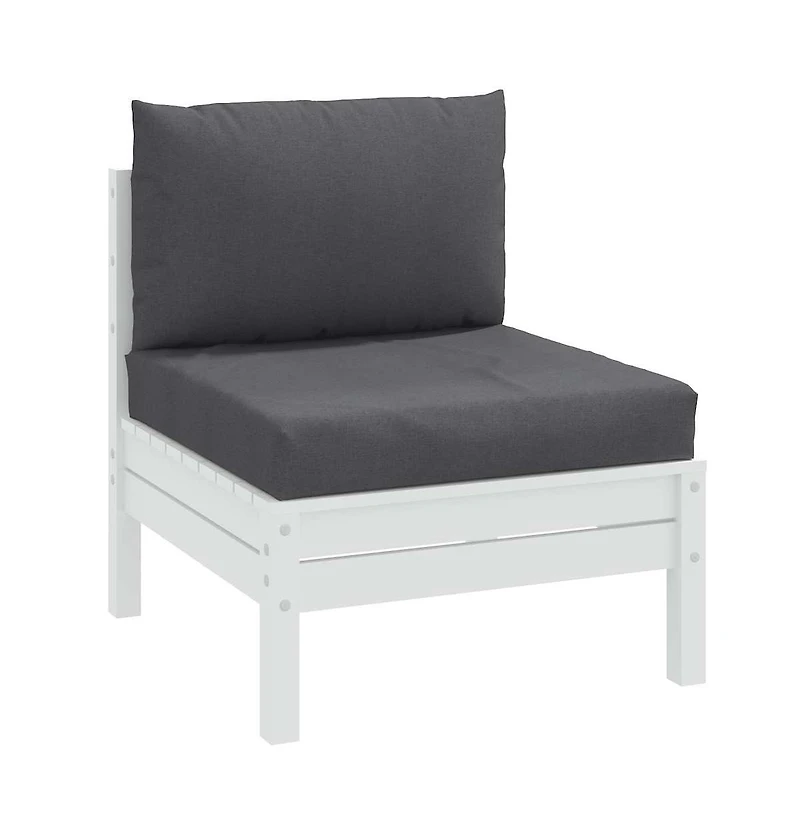 vidaXL Pallet Cushion Melange Anthracite Foam fiber and polyester