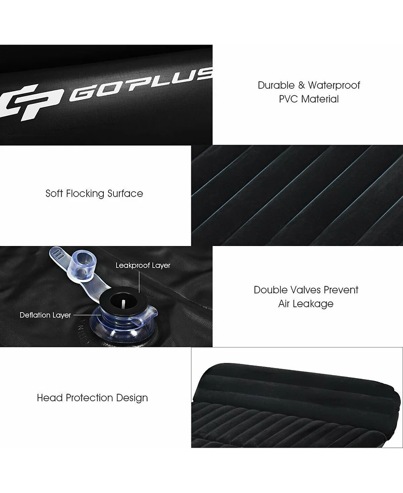 Inflatable Suv Air Backseat Mattress Travel Pad with Pump Outdoor