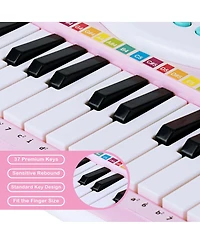 Sugift 37-Key Multifunctional Kids Electronic Keyboard with Microphone