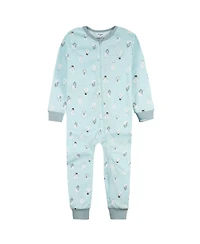 Gerber Toddler Boys 2-Pack Snug Fitting Footless Pajamas, Blue Snowman