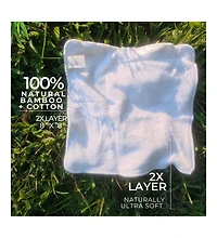 Skin Mantra Let Glow Bamboo + Cotton Facial Cleansing Cloths, 2-Pack with Mesh Wash Bag