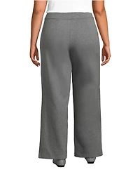 Lands' End Women's Plus Starfish High Rise Pull On Wide Leg Pocket Pants