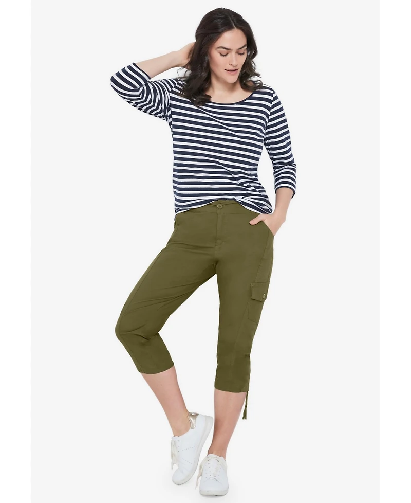 ellos Women's Stretch Cargo Capris