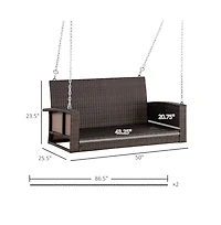 Cozy Patio Swing with Steel Frame for Durability