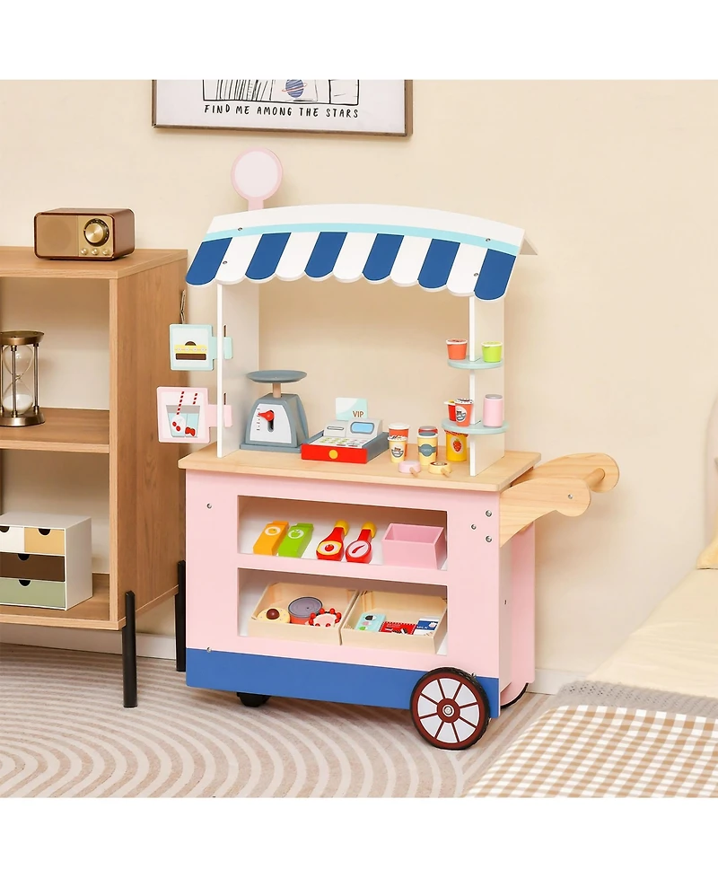 Sugift Toy Cart Play Set with Pos Machine and Lovely Scale