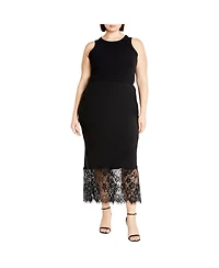 City Chic Women's Lace Hem Fay Skirt