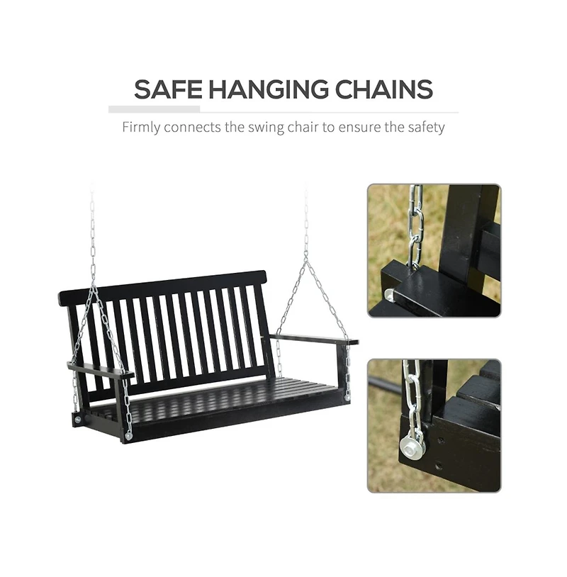 Slickblue 1 Pc Outdoor Patio Swing with Soft Cushions for Relaxation