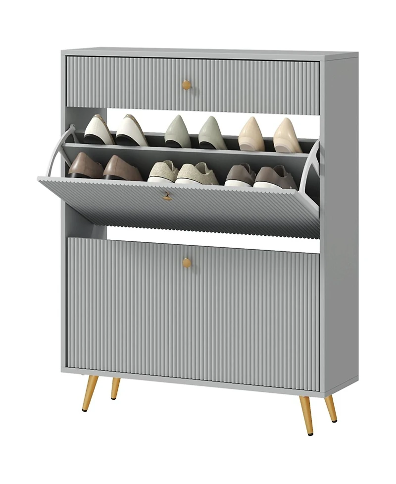 Shoe Cabinet for Entryway, Hallway, or Bedroom Storage