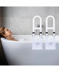Yescom 2 Pack Bathtub Grab Bar Safety Rail Adjustable Shower Handle Lock Clamp for Senior Handicap