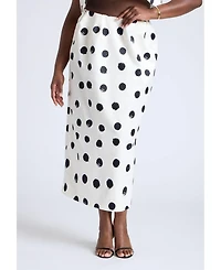 Eloquii Women's Printed Column Skirt