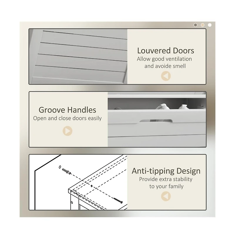 Slickblue Space-Saving Shoe Cabinet with Closed Doors for Home