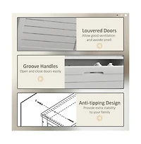 Slickblue Space-Saving Shoe Cabinet with Closed Doors for Home