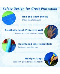 Sugift 9-in-1 Inflatable Kids Water Slide Bounce House without Blower