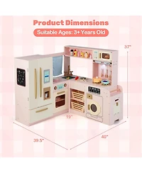 Mecale Corner Play Kitchen with Lights and Sounds for Ages 3+