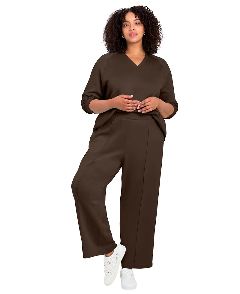 Avenue Women's Seamed Wide Leg Pant