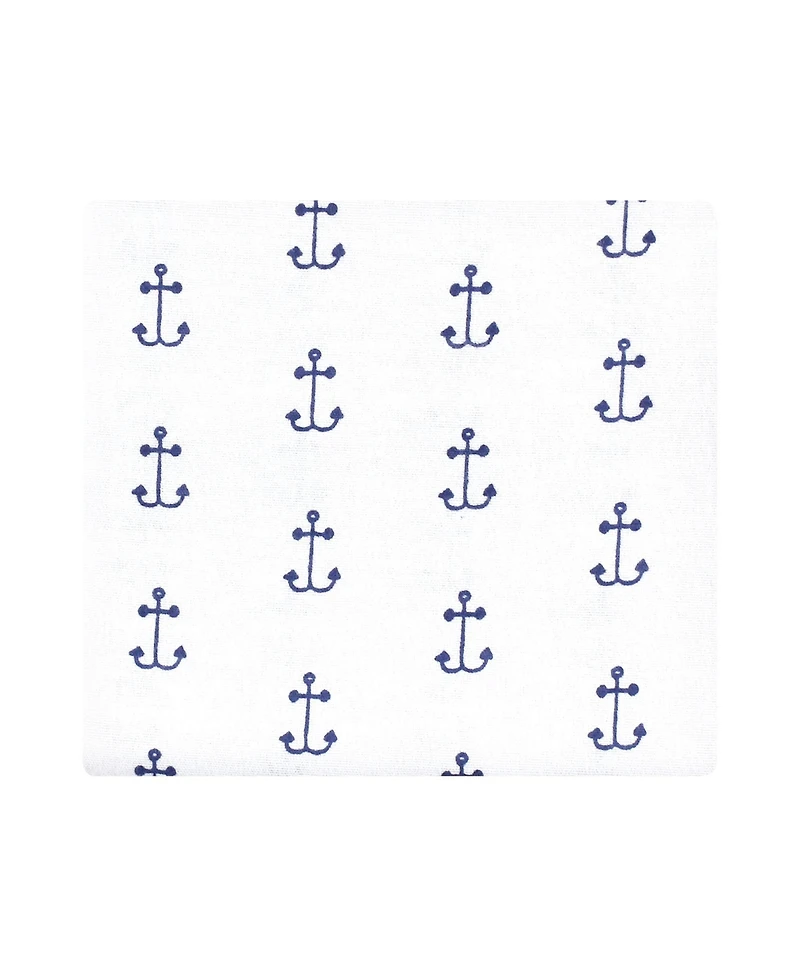 Hudson Baby Cotton Flannel Receiving Blankets 4-Pack, Sunshine And Sailboats , One Size