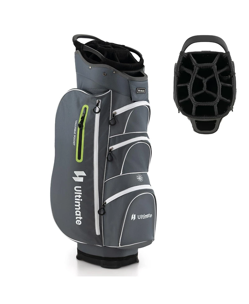 Mecale 9.5 Inch Lightweight Golf Cart Bag with 15 Way Top Dividers