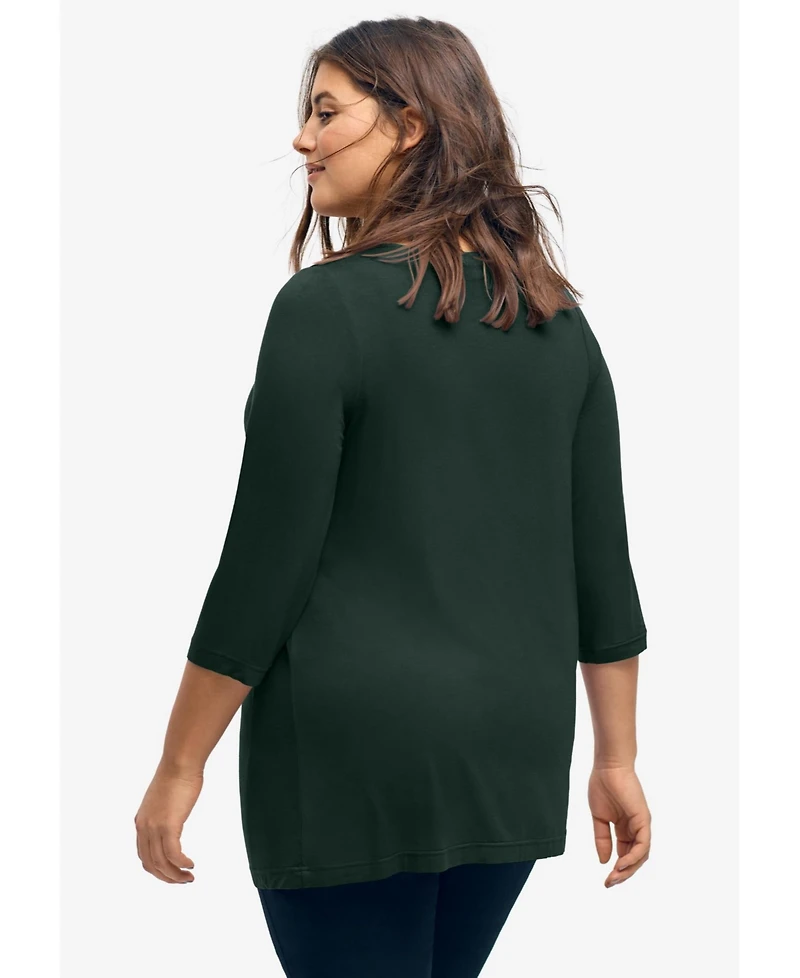 ellos Women's Twisted Knot-Front Tunic