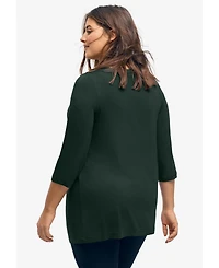 ellos Women's Twisted Knot-Front Tunic