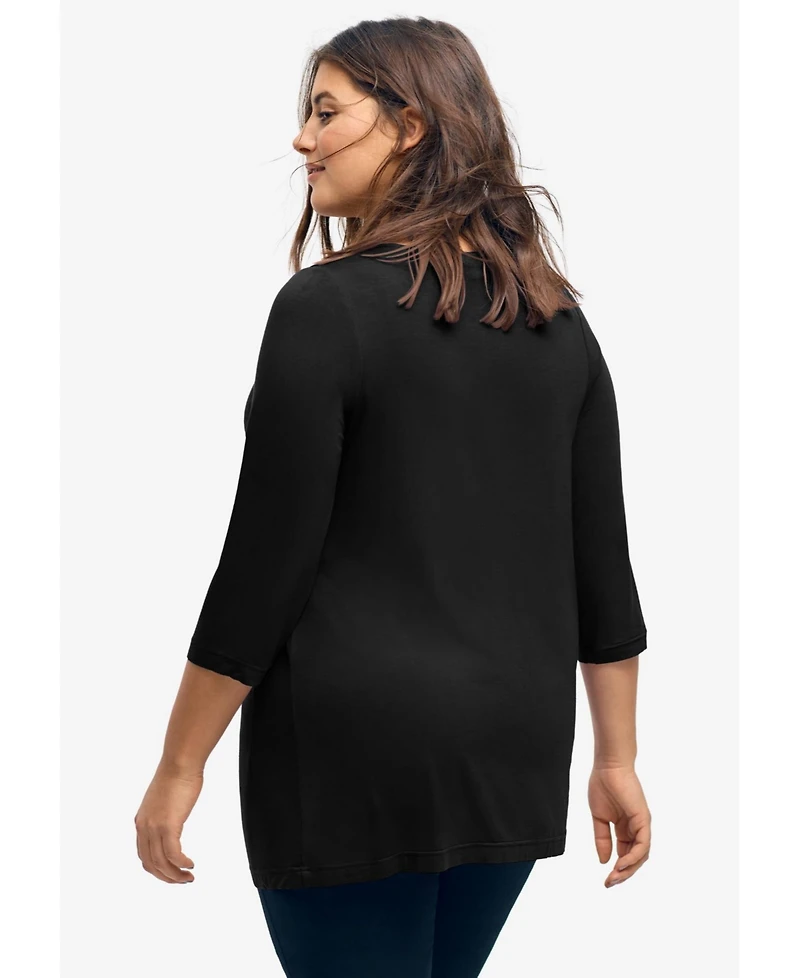 ellos Women's Twisted Knot-Front Tunic