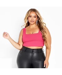 City Chic Women's Plus Lanie Compact Knit Top