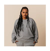 Ocio Women's Organic Cotton Teddy Oversized Crewneck