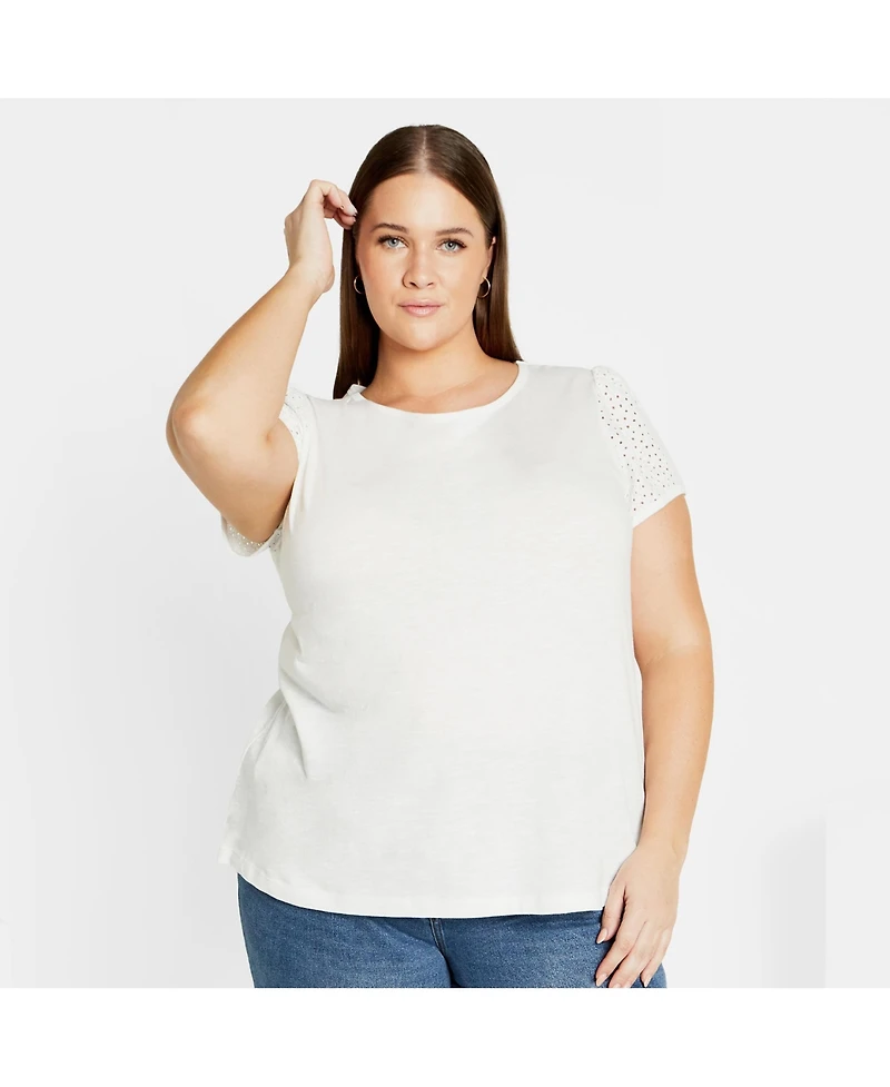 City Chic Plus Linny Top