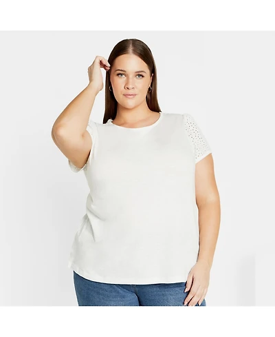 City Chic Plus Linny Top