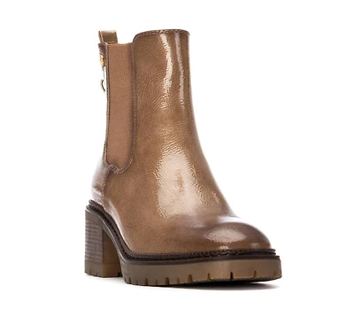 Xti Women's Patent Leather Heeled Chelsea Booties