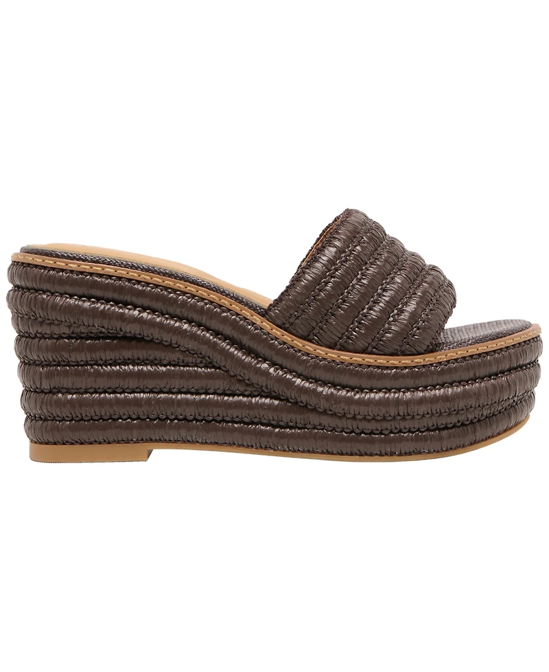 Dolce Vita Women's Throne Platform Raffia Wedge Sandals