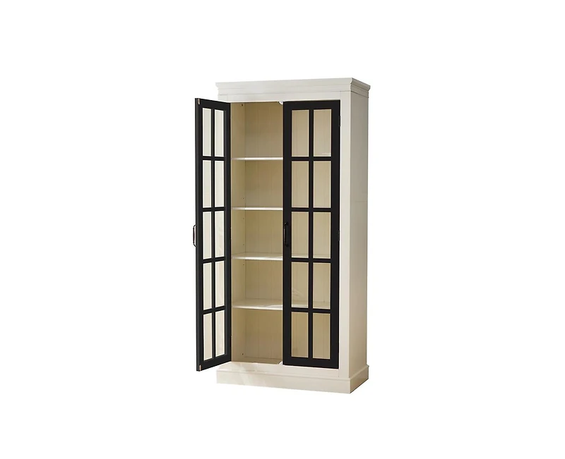 Casainc 71.2" Freestanding Storage Cabinet with Glass Door
