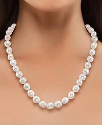 Macy's Baroque Pearl Necklace (9-10mm) in Sterling Silver