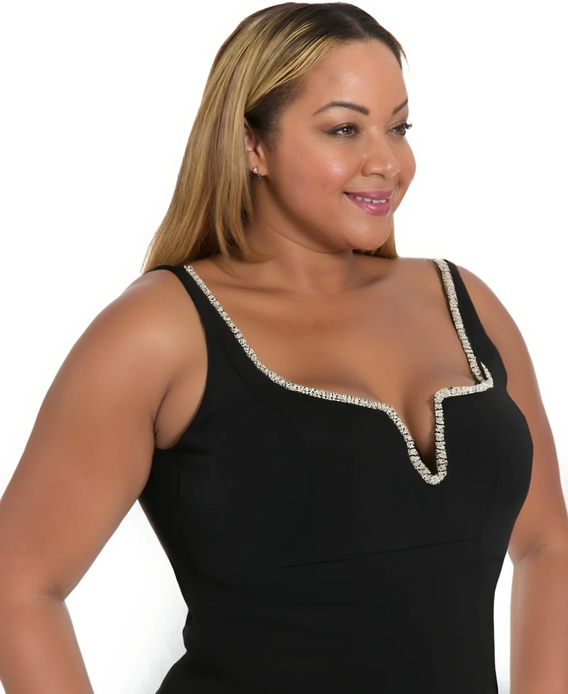 Muse Plus Embellished Sweetheart Neck Top