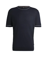 Boss by Hugo Men's Linen-Blend Knit Sweatshirt