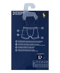 Polo Ralph Lauren Big Boys Cotton Stretch Boxer Briefs 3-Pack