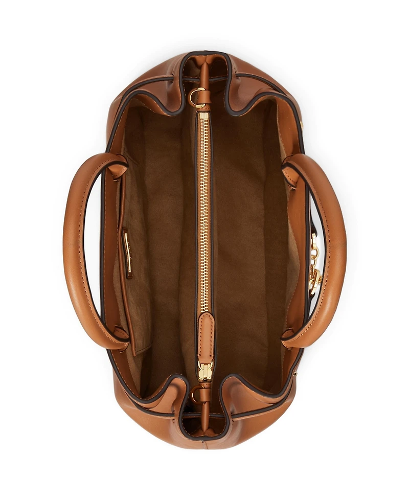 Lauren Ralph Leather Blaike Satchel Bag