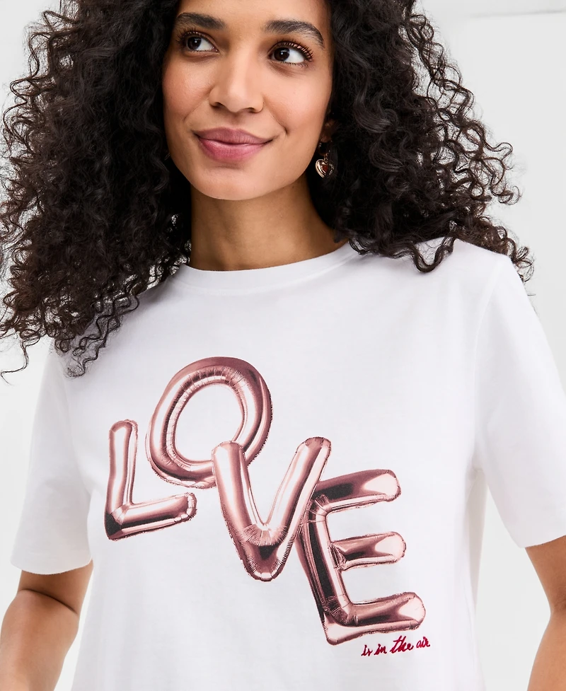 On 34th Women's Knit Short-Sleeve Love Graphic T-Shirt, Macy's Exclusive