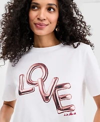 On 34th Women's Knit Short-Sleeve Love Graphic T-Shirt, Macy's Exclusive