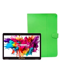 Linsay New 10.1" Tablet Octa Core 128GB Bundle with Green Style Case Newest Android 13
