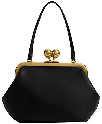 Coach Glovetanned Leather Kisslock Frame Bag