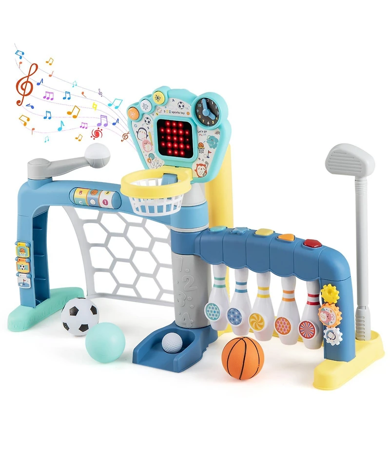 Sugift / 5-in-1 design, adjustable basketball hoop, suitable for 18+ months boys and girls / Toddler Sports Toy