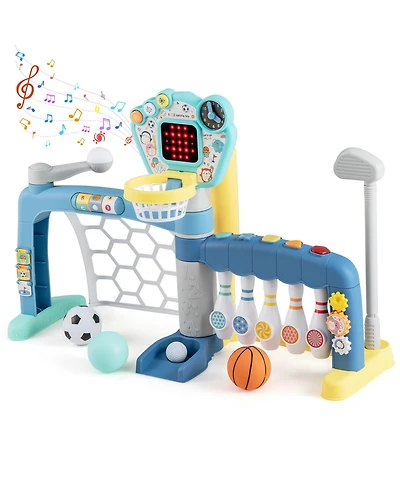 Sugift / 5-in-1 design, adjustable basketball hoop, suitable for 18+ months boys and girls / Toddler Sports Toy