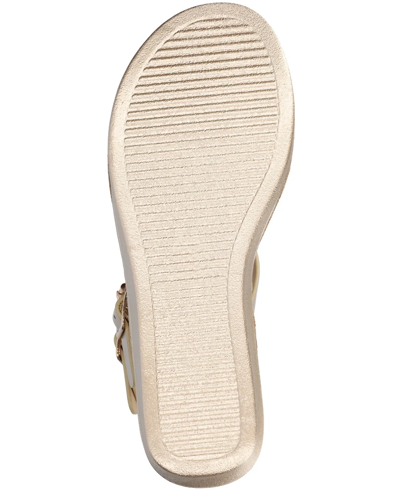 Journee Collection Women's Bianca Double Buckle Platform Wedge Sandals
