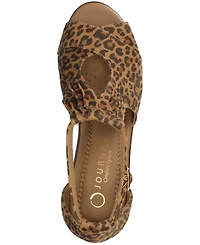 Journee Collection Womens Kedzie Medium and Wide Width Comfort System Peep Toe Wedge Sandals