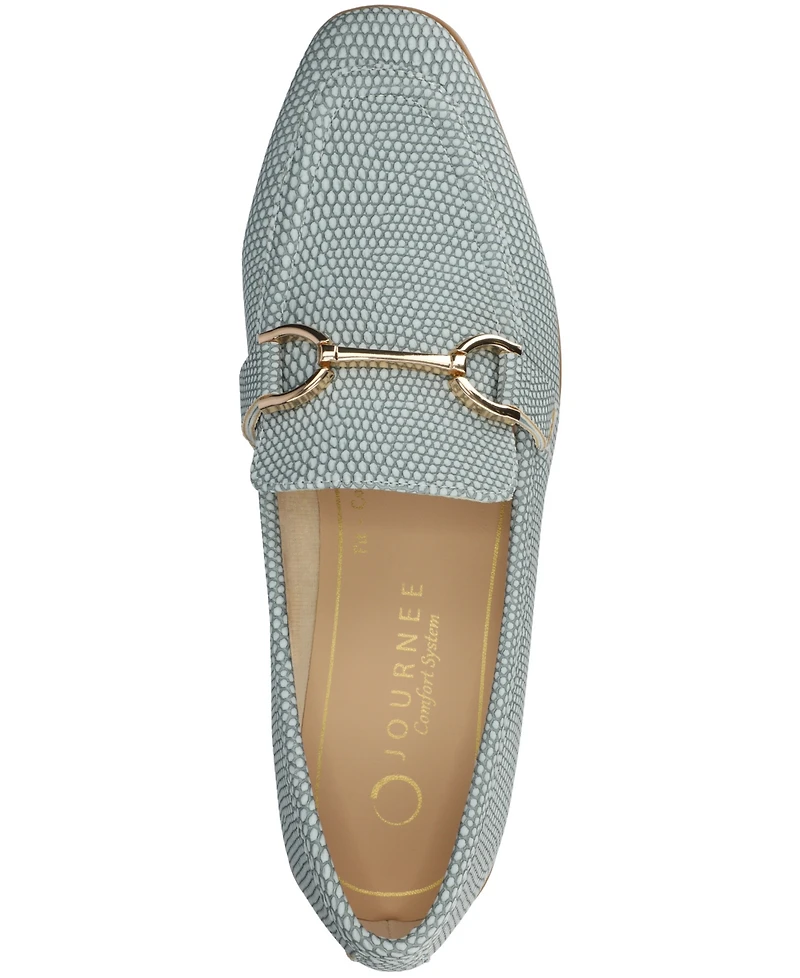 Journee Collection Womens Mizza Comfort System Loafer Slip On Square Toe Dress Flats