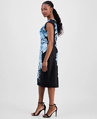 Connected Petite Floral-Print Sheath Dress