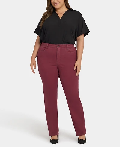 Nydj Plus High Rise Marilyn Straight Jeans